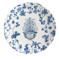 Garden Of Eden Set Of 2 Porcelain Bread Plates With Tiny Blue Vase #6