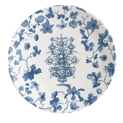 Garden Of Eden Set Of 2 Porcelain Bread Plates With Tiny Blue Vase #2