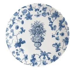 Garden Of Eden Set Of 2 Porcelain Bread Plates With Tiny Blue Vase #4