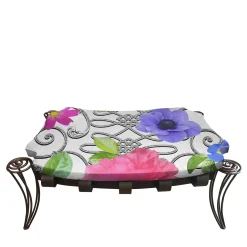 Garden White Flower pouf by Carlo Rampazzi