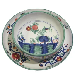 Garofano Set of 6 Soup Plates and 6 Dinner Plates by Lorenza Adami