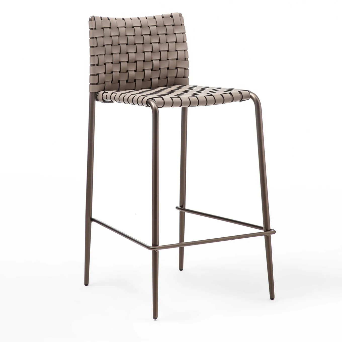 Gazzella Brown Woven Bar Stool