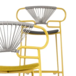 Genoa Cross Yellow Stool by Cesare Ehr