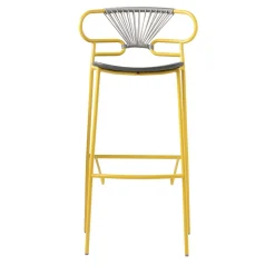Genoa Yellow and Gray Stool by Cesare Ehr