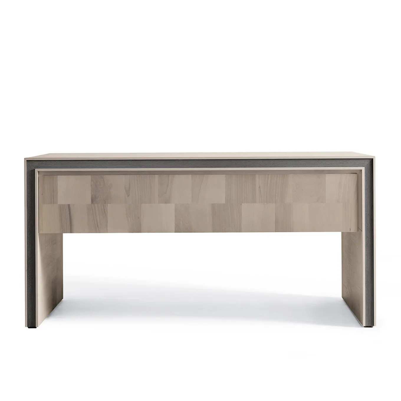 Gentile Gray Walnut Wood Writing Desk With Drawers