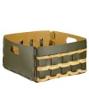 Geometria Olive and Mustard Leather Basket