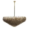 Geometric smoke brown Glass Chandelier