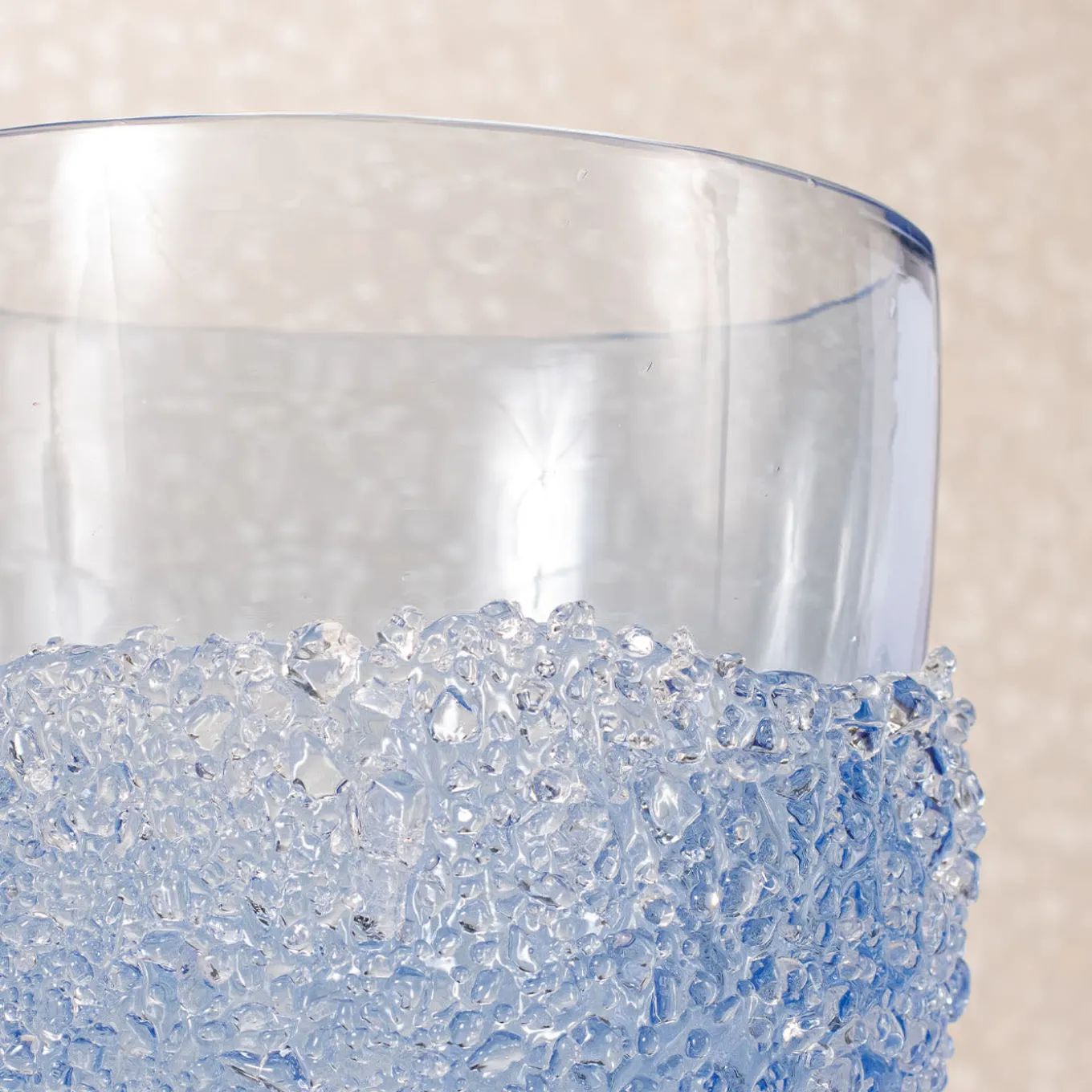 Ghiaccio Light-Blue Glass Vase