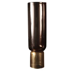 Giano Tall Amethyst and Gold Vase