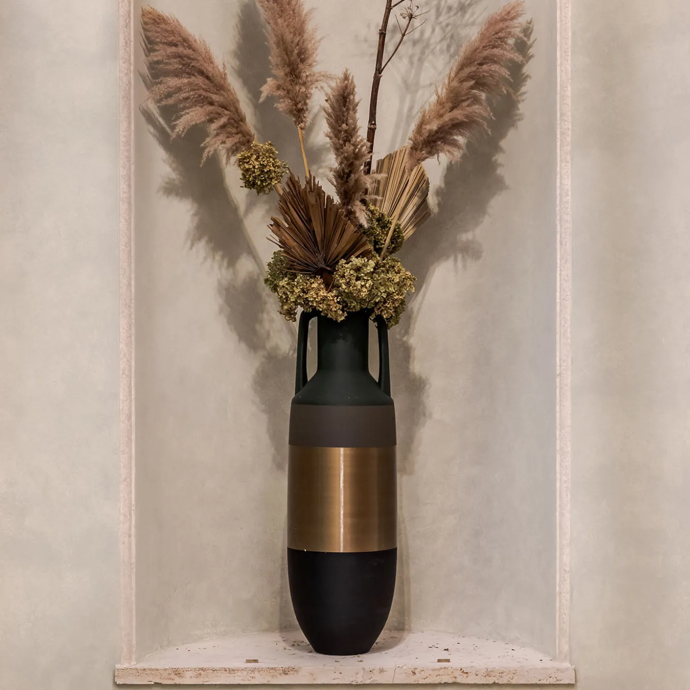 Giant Petroleum Bronze Kaki and Military Green Amphora