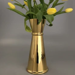 Ginza Jigger Brass Terracotta Flower Vase
