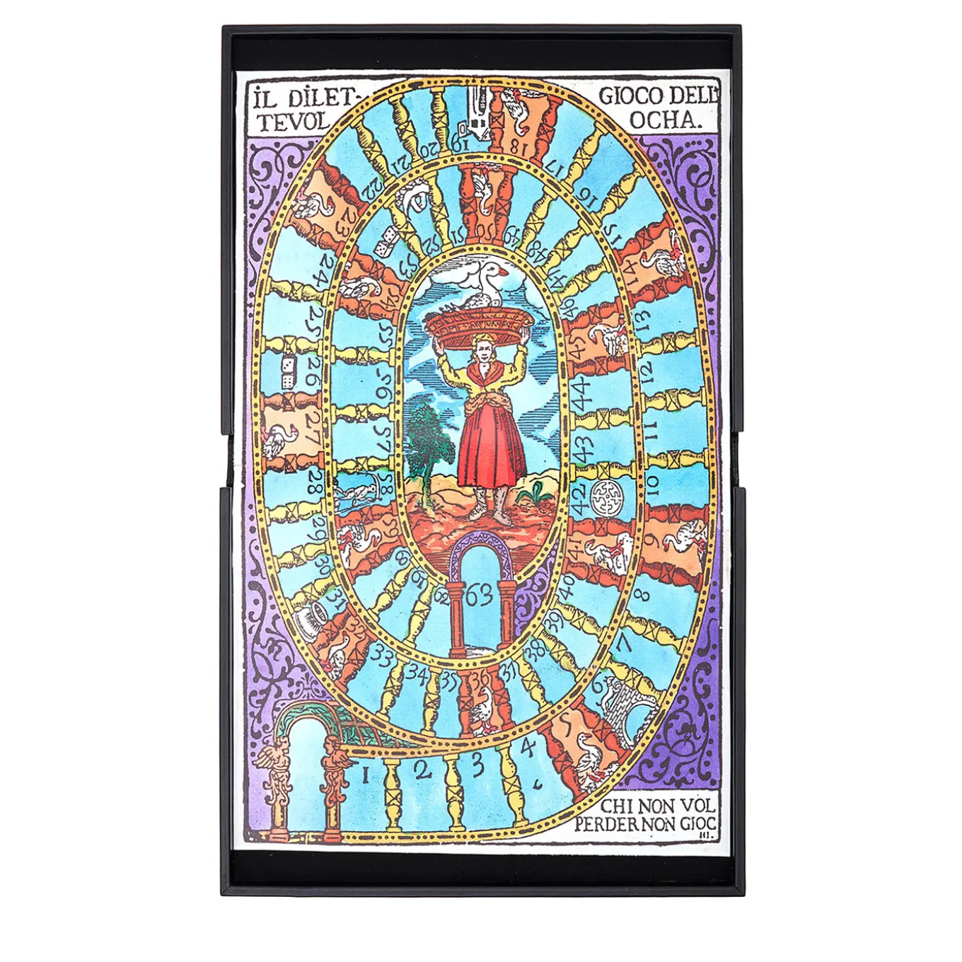 Gioco Dell’Oca Black Leather Board Game