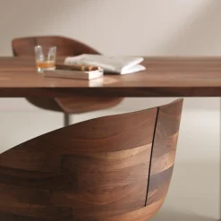 Gioconda Swivel Walnut Chair by C.R. & S. Riva 1920