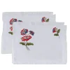 Gioia Set of 2 Rectangular White Placemats