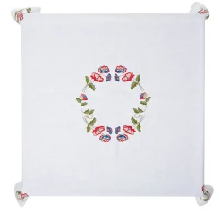 Gioia Square White Tablecloth