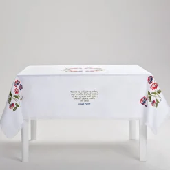 Gioia Square White Tablecloth