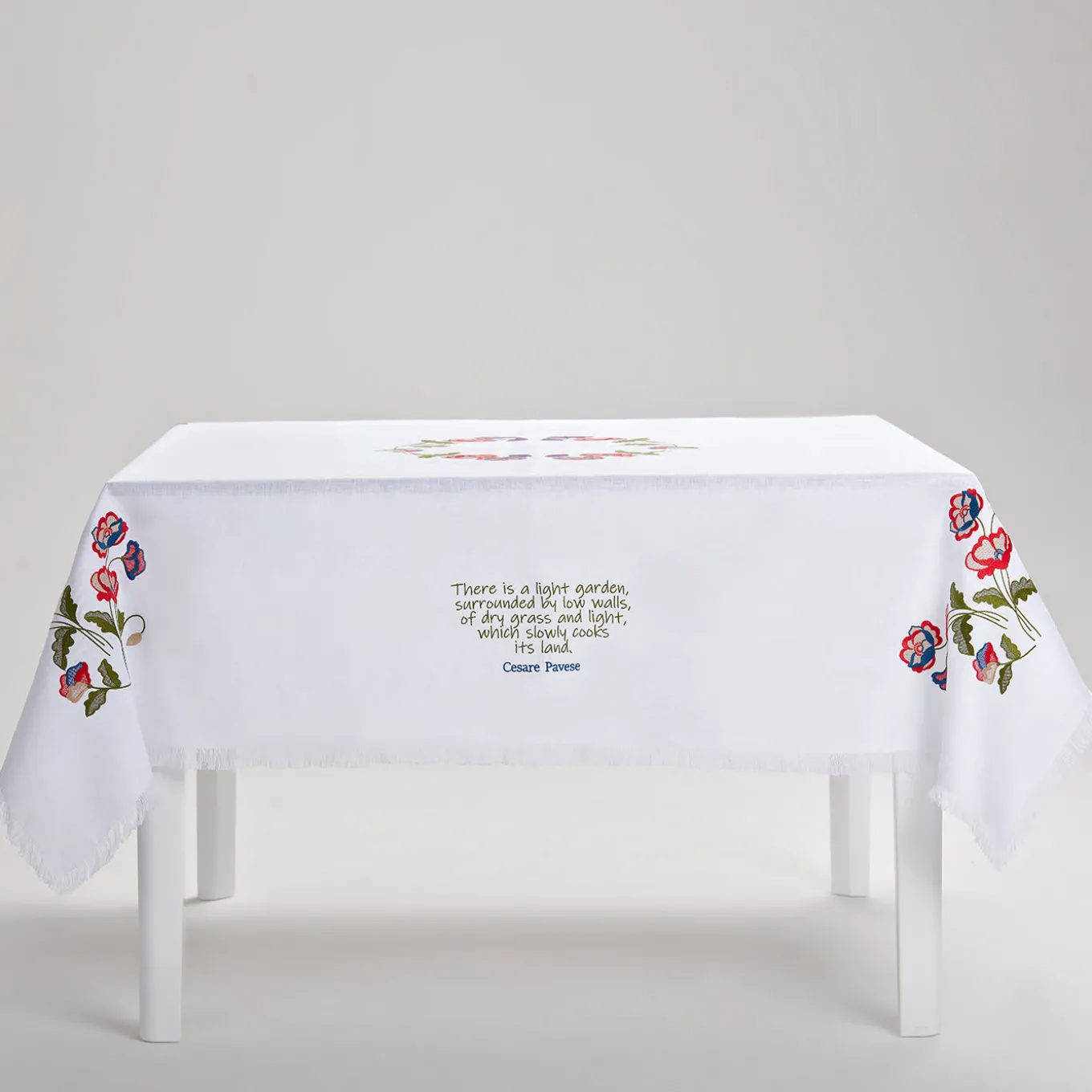 Gioia Square White Tablecloth