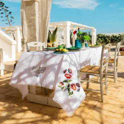 Gioia Square White Tablecloth