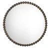 Gioiello Round Large Bronze Mirror by Nika Zupanc