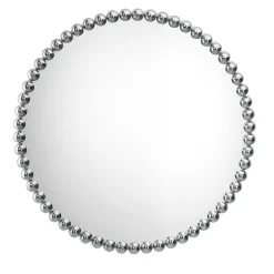 Gioiello Round Large Chromed Mirror by Nika Zupanc