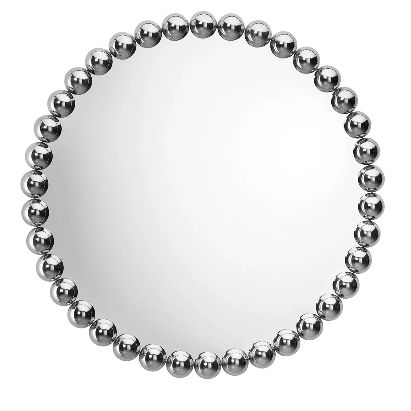 Gioiello Round Small Chromed Mirror by Nika Zupanc