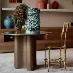 Giorgia Liquid Bronze Round Table