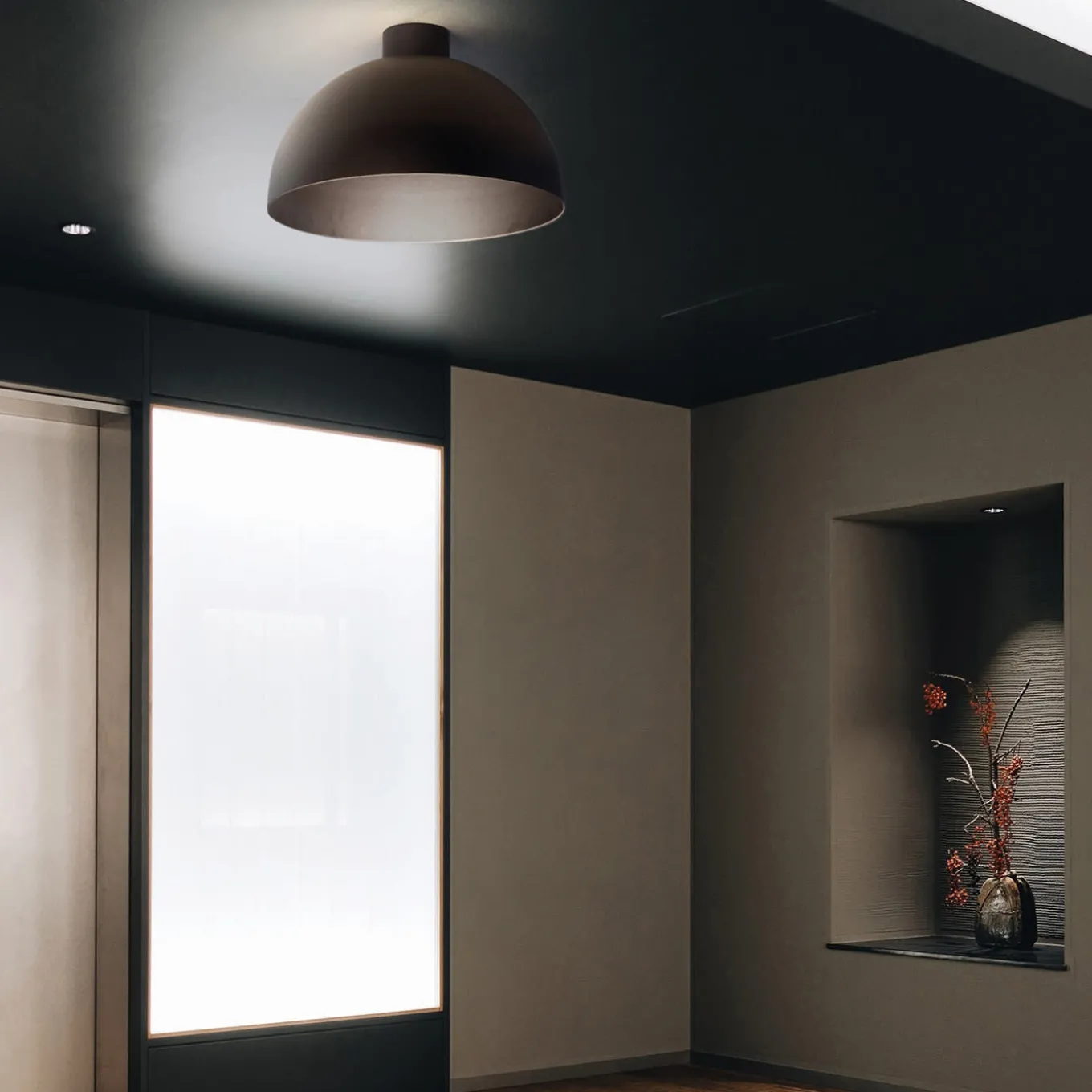 Giove Black Ceiling Lamp