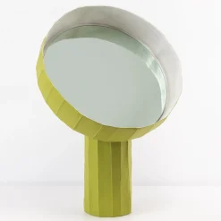 Girasole 40 Lime-Green Table Mirror by Paronetto and Botticelli
