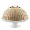 Girasole Dessert Stand with Wicker Dome