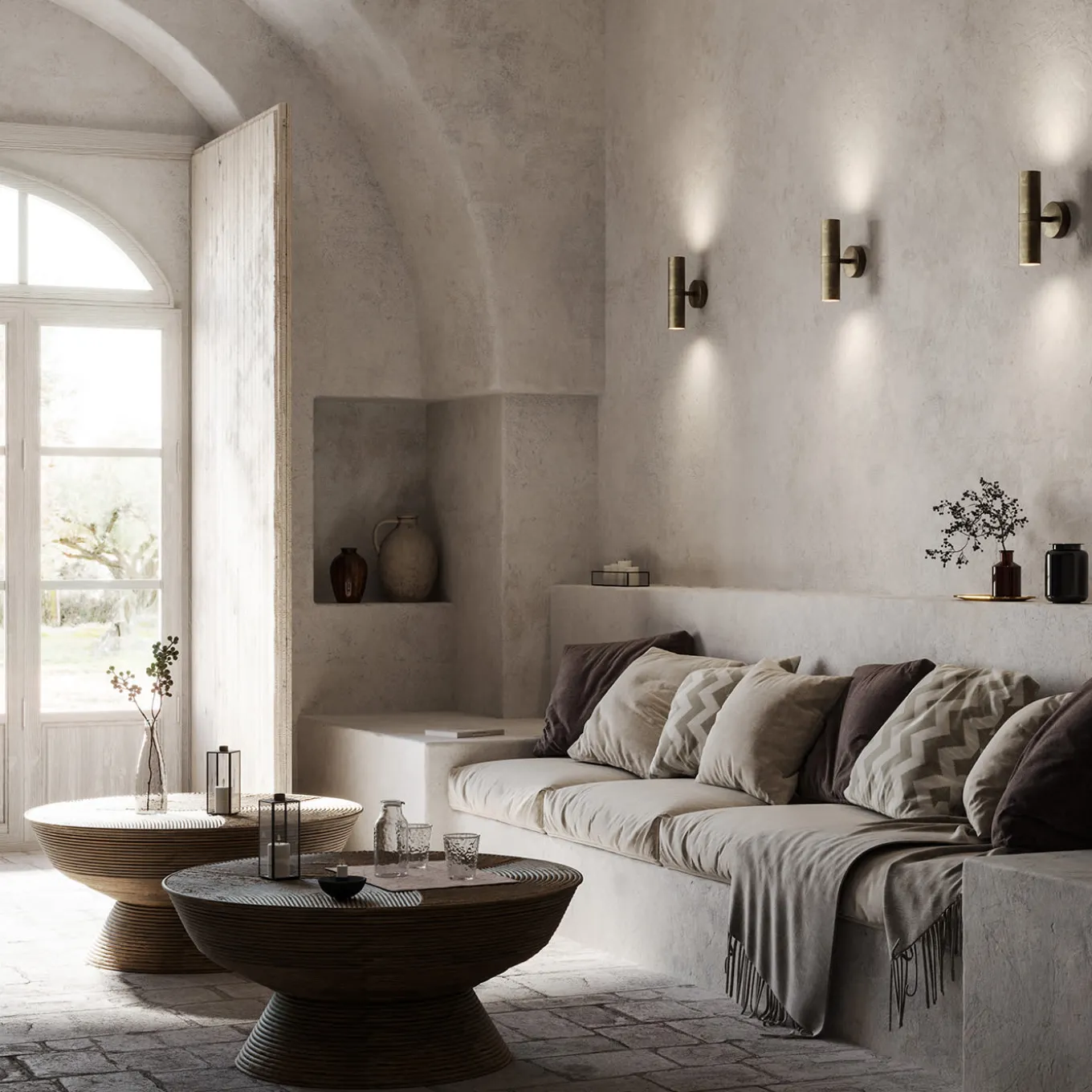 Girasoli Antique Brass Wall Lamp