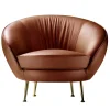 Giulia Brown Leather Armchair