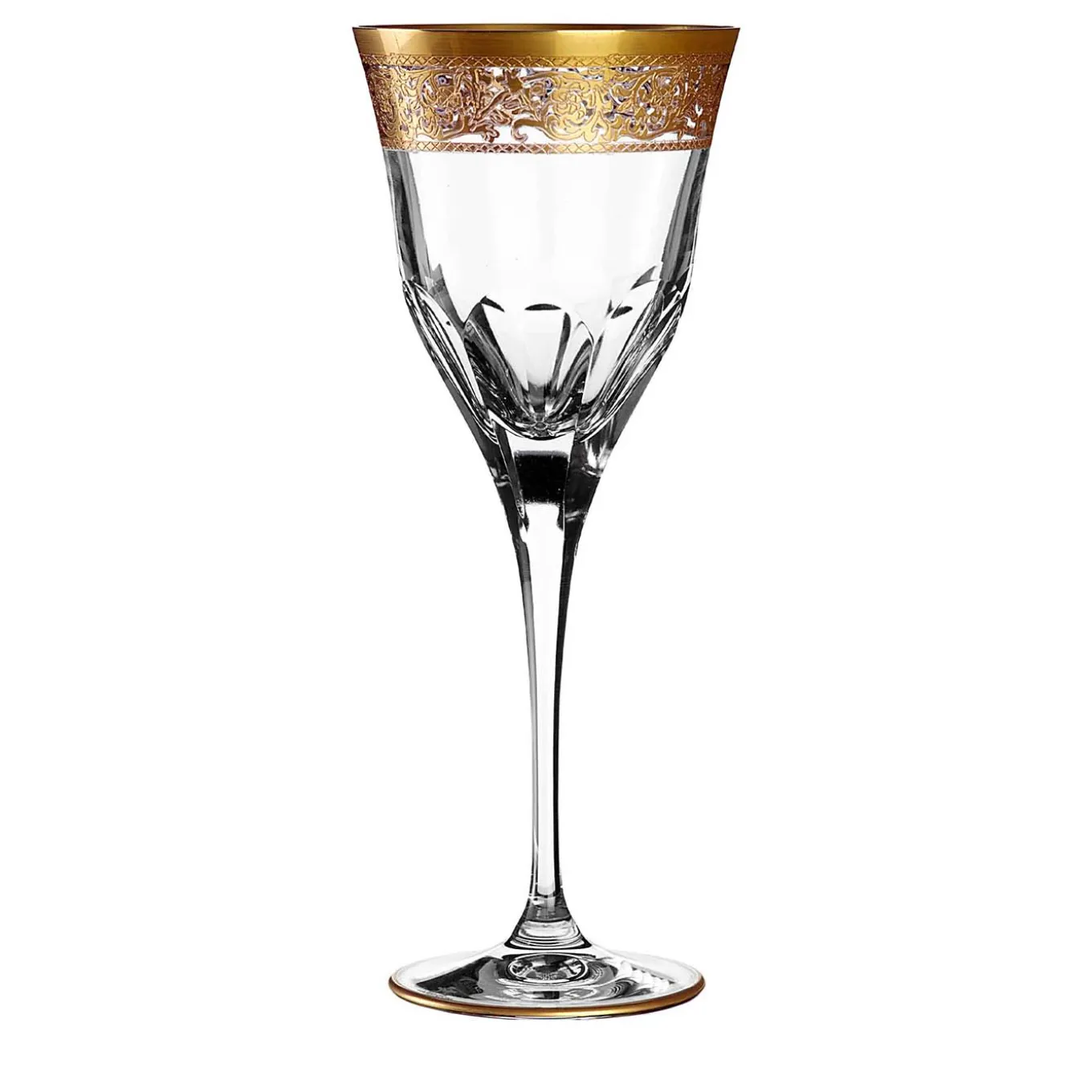 Giulia Gold 421 Set of 6 Water Stem Glasses