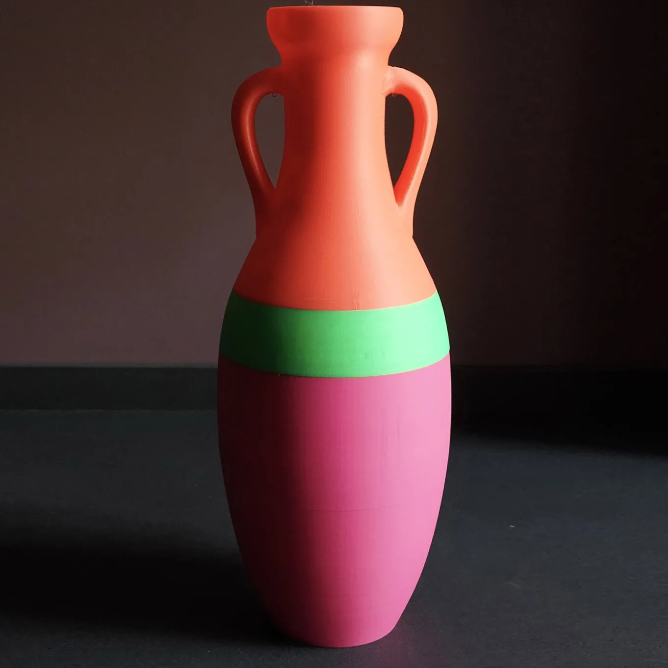 Giulio Cesare XL Fucsia Green And Orange Amphora