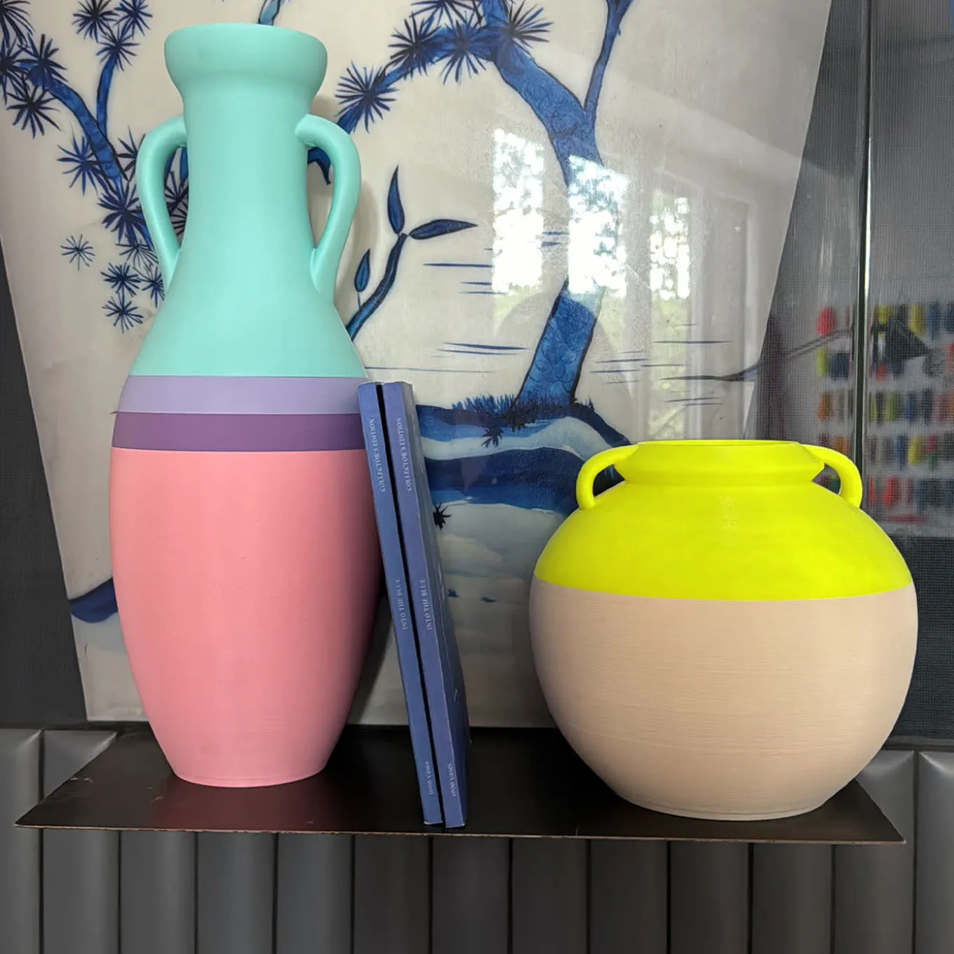 Giulio Cesare XL Pink Purple Lilac And Light Blue Amphora