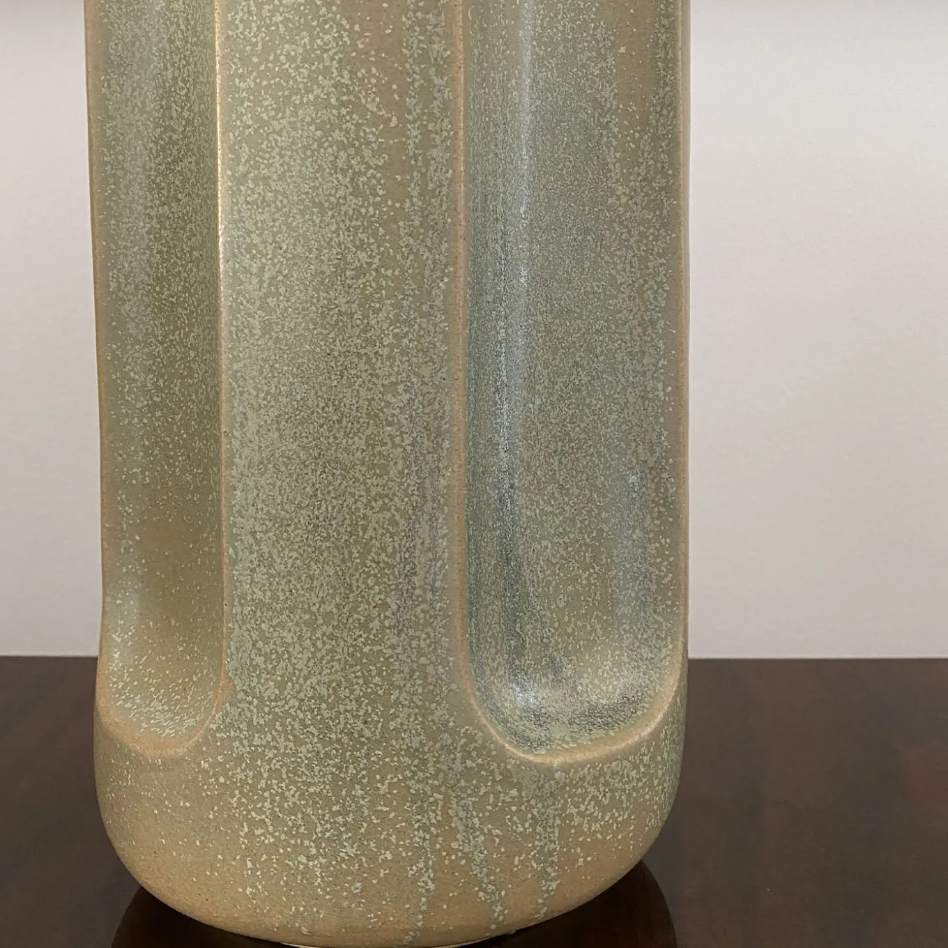 Giuseppe Bruma Matte Green Glazed Ceramic Vase