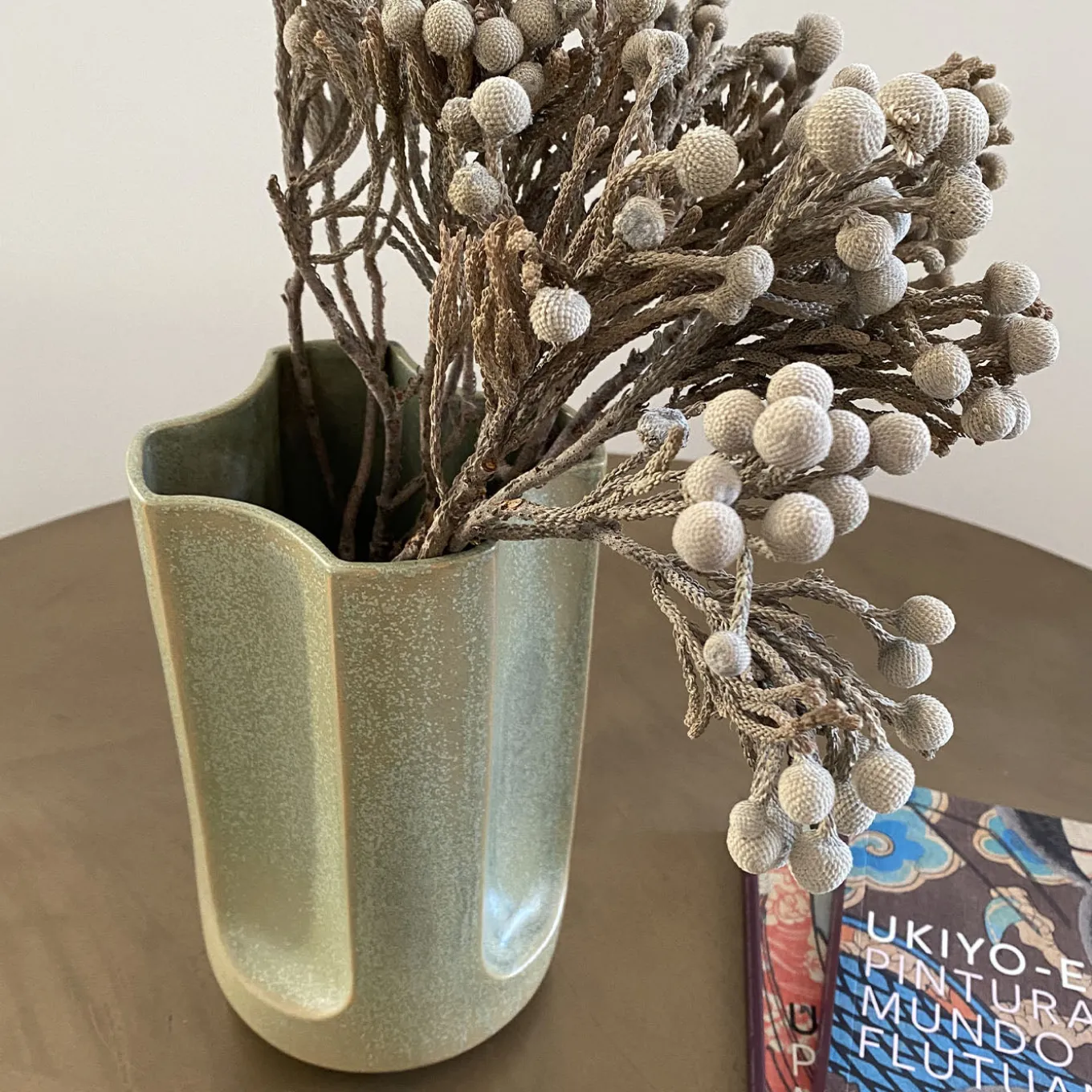 Giuseppe Bruma Matte Green Glazed Ceramic Vase