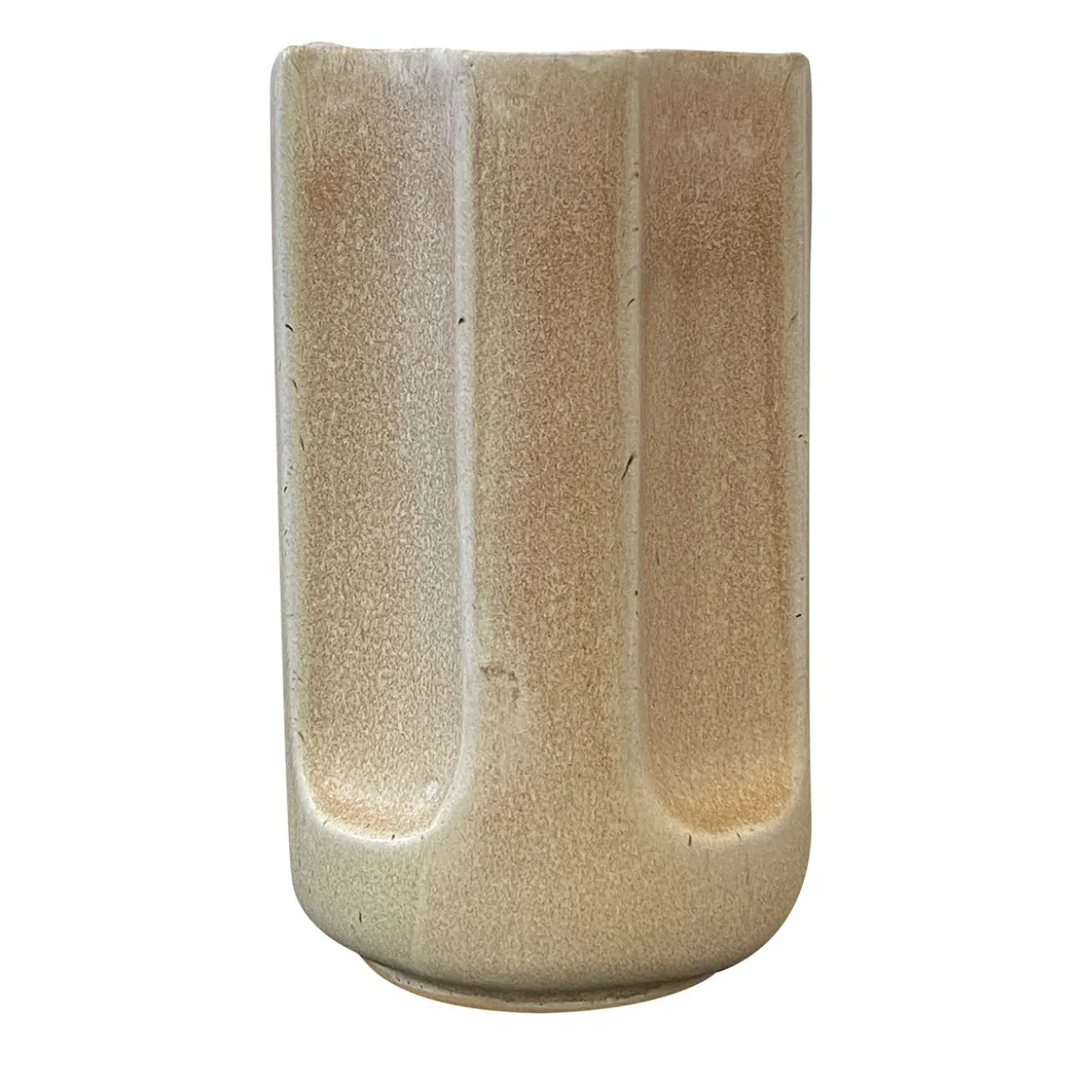 Giuseppe Grano Matte Beige Glazed Ceramic Vase