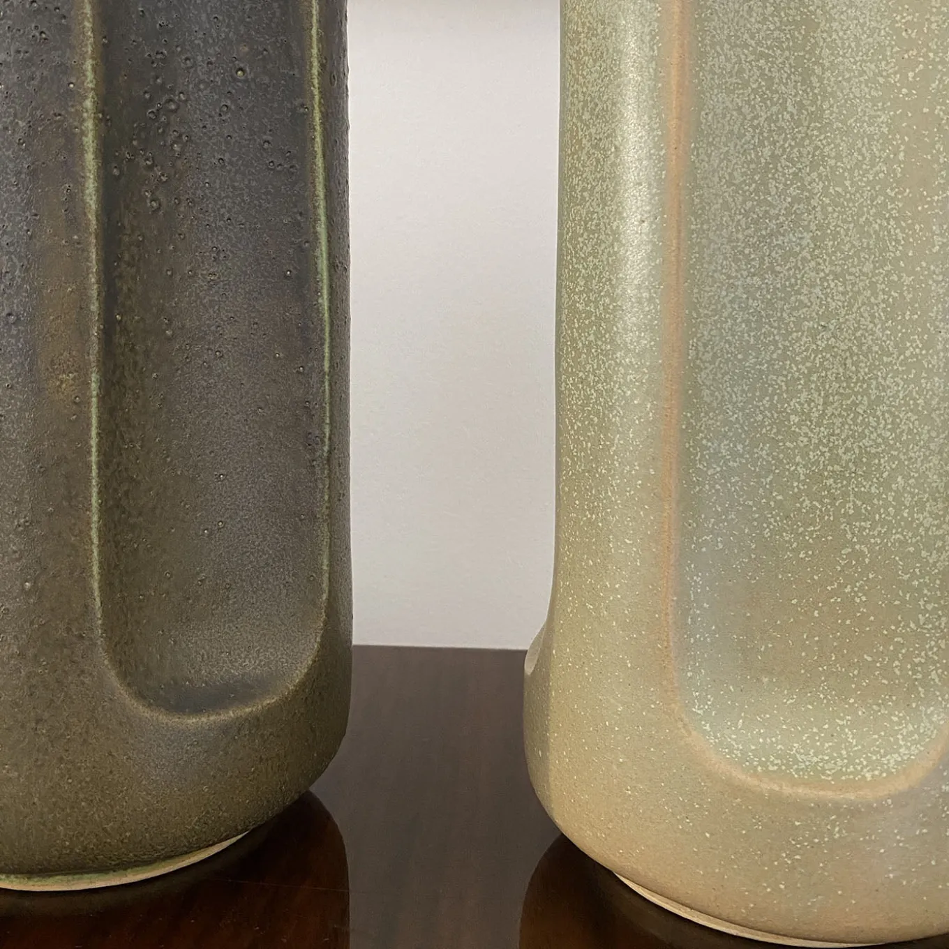 Giuseppe Musgo Gray Glazed Ceramic Vase