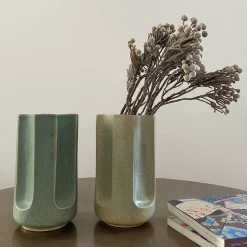 Giuseppe Turquesa Matte Blue Glazed Ceramic Vase