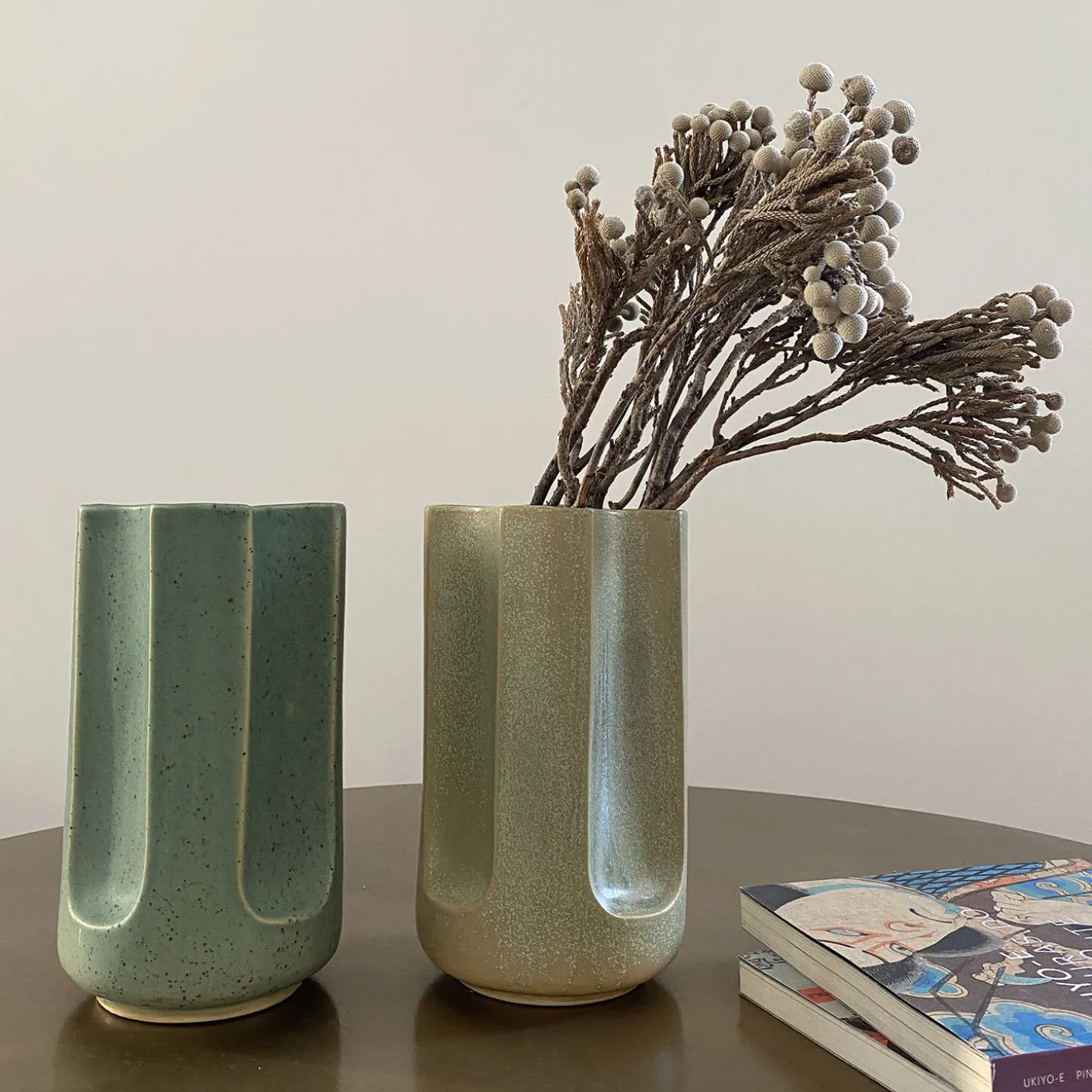 Giuseppe Turquesa Matte Blue Glazed Ceramic Vase