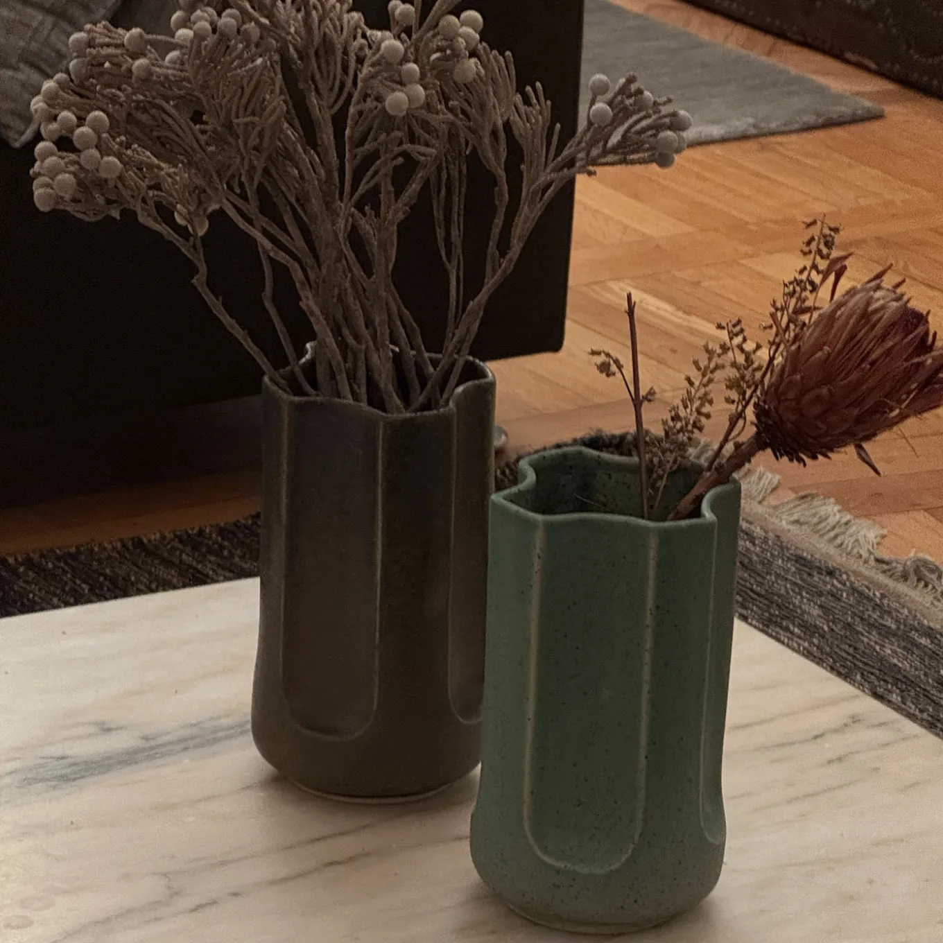 Giuseppe Turquesa Matte Blue Glazed Ceramic Vase