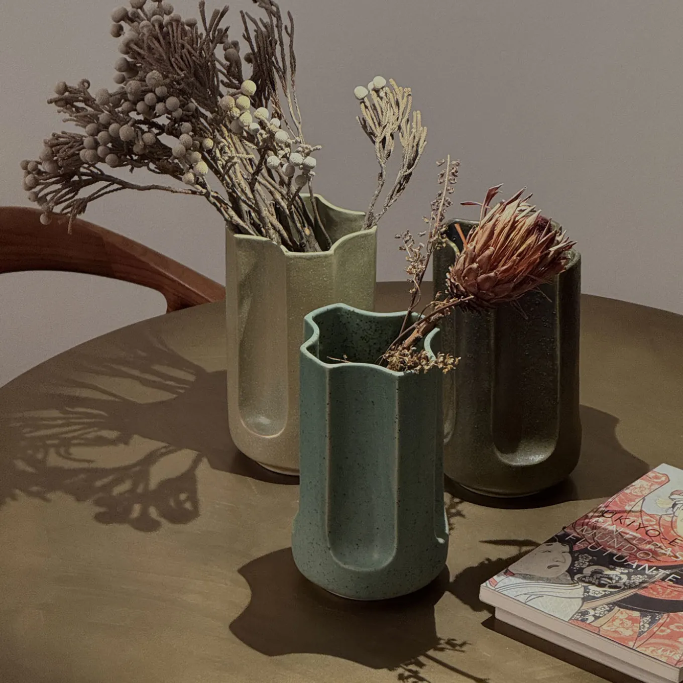 Giuseppe Turquesa Matte Blue Glazed Ceramic Vase