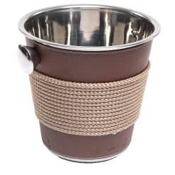 Glacette with Rope and Beige Eco-Leather Inserts