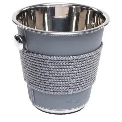 Glacette with Rope and Gray Eco-Leather Inserts