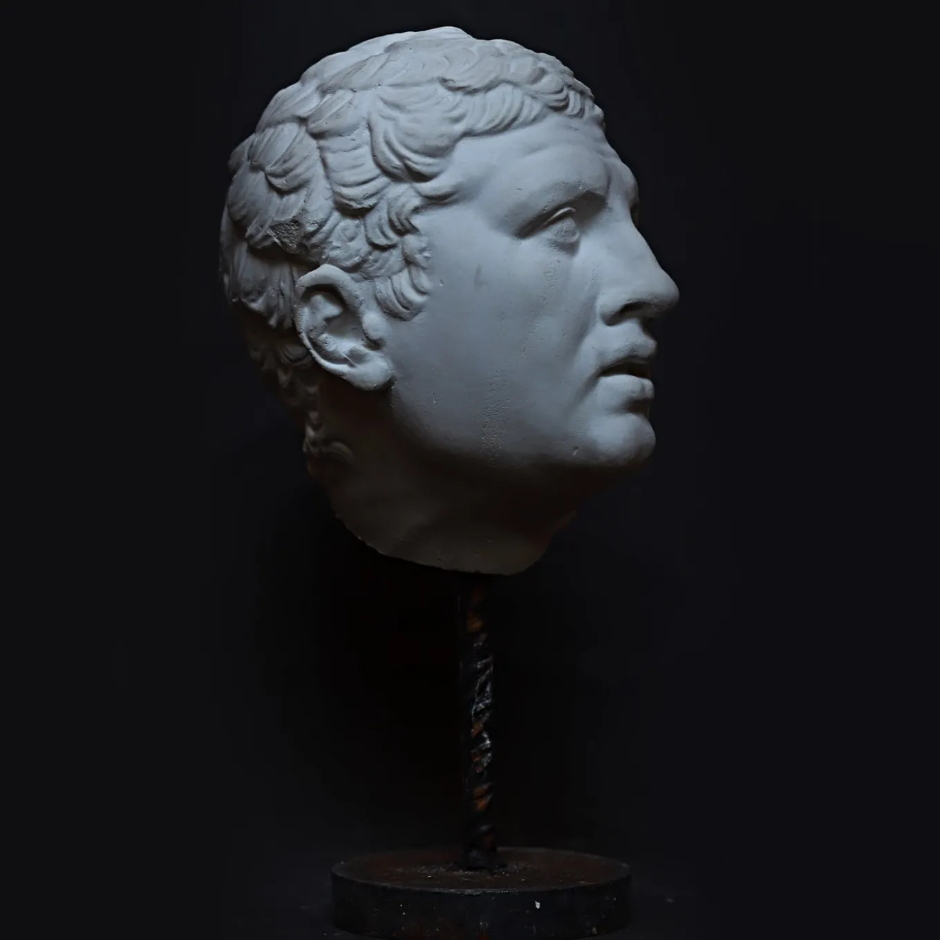 Gladiatore Borghese Bust on Pedestal