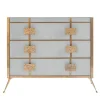 Glass and Satin Brass Dresser