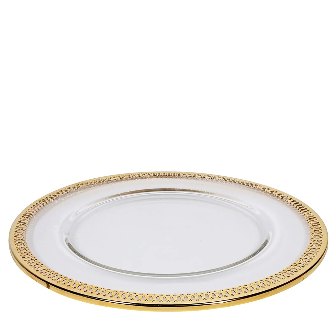 Glass Charger Plate with 24K Gold #3