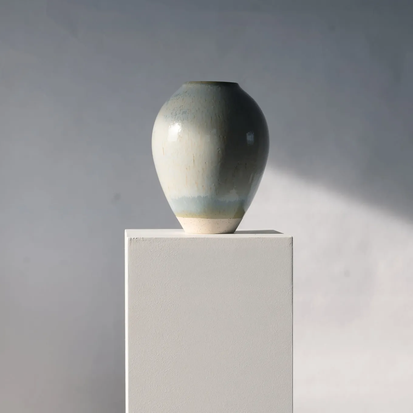 Glaze High Powder Blue Vase