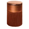 Gleaming Copper Metallic Leather Pouf by Lorenza Bozzoli