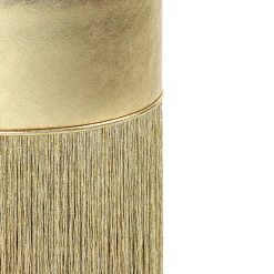 Gleaming Gold Metallic Leather Bar Stool By Lorenza Bozzoli